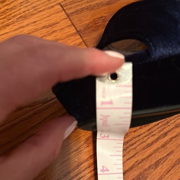 Platform party shoes! Blue velvet, size 6.5 NIB - Picture 5 of 7